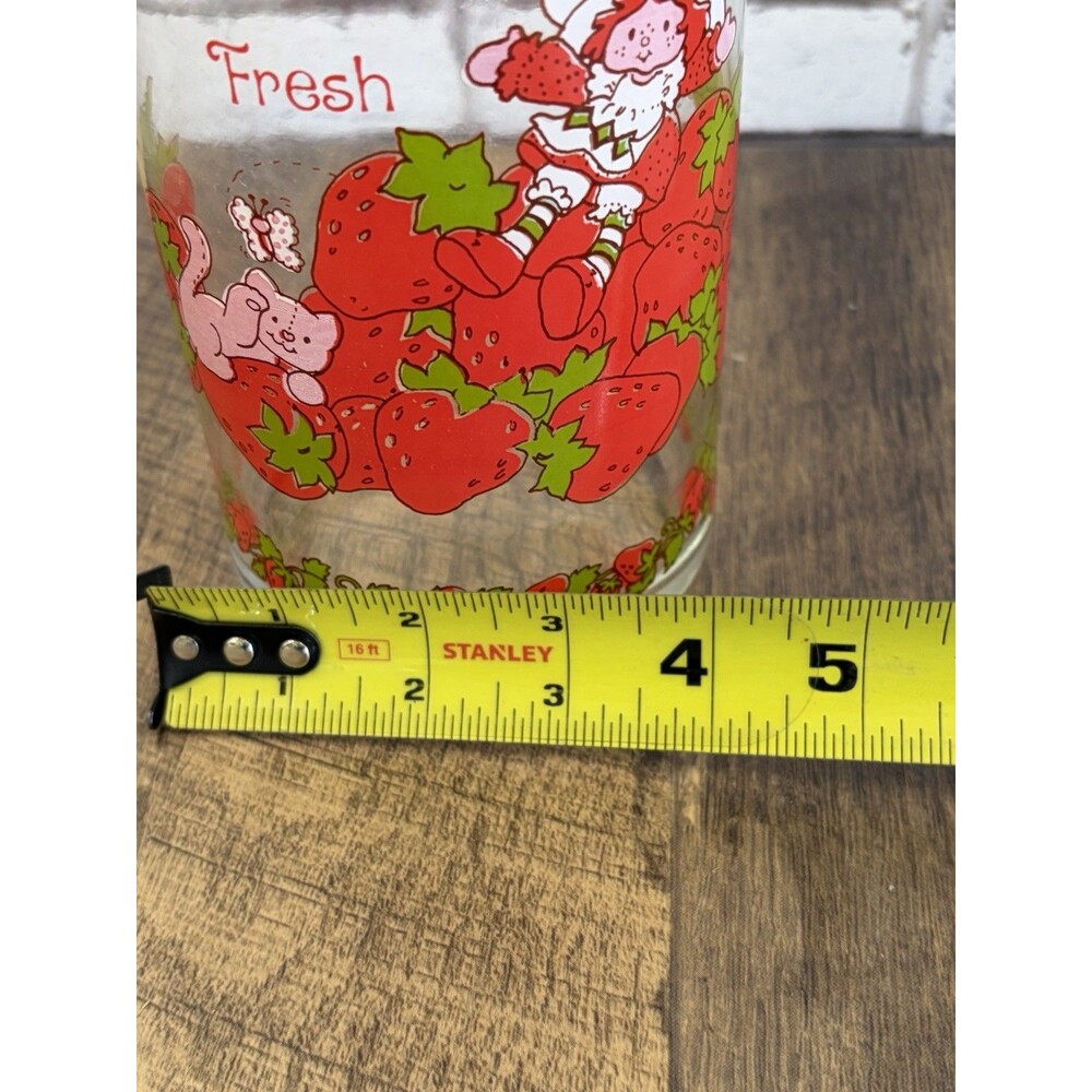 Strawberry Shortcake Glass Canister Jar & Lid 8.5” 1980 Vintage Mint - Picture 11 of 11